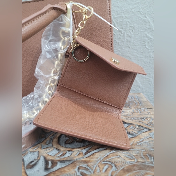 ⚡️Sale Steve Madden Gorgeous Brown Crossbody Satchel with Wallet Keychain - Picture 10 of 13